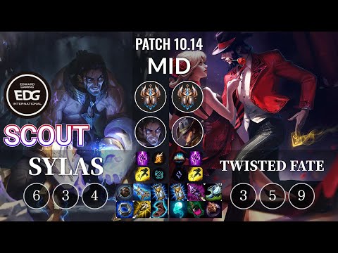 EDG Scout Sylas vs Twisted Fate Mid - KR Patch 10.14