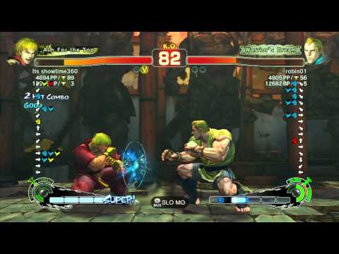 SSF4 AE: Its showtime360 (Ken) vs robin01 (Abel) - Ranked Match (720p HD)