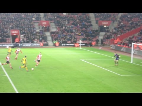 Southampton 0-5 Arsenal - Theo Walcott 3rd GOAL (Hat Trick) - FA Cup 5th Round