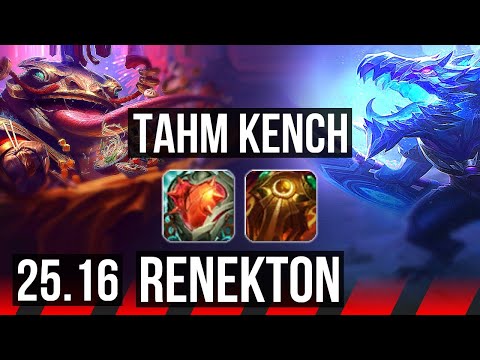 TAHM KENCH vs RENEKTON (TOP) | 3000+ games, 5/1/1 | KR Diamond | 25.16