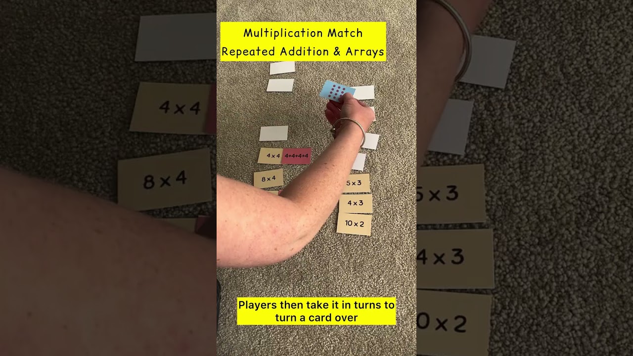 Multiplication Match! This game is great for helping children to gain a deeper understanding of