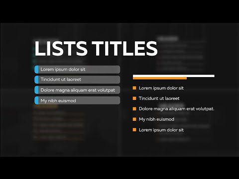 Animated Lists Titles - After Effects Template
