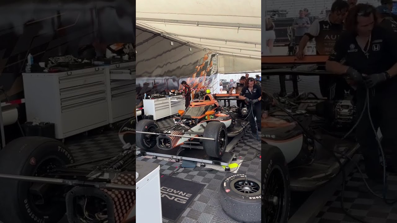 Romain Grosjean's team repairs his car | IndyCar
