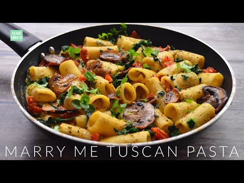 Marry Me CREAMY Tuscan Pasta Recipe | Romantic Date Night Recipe