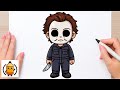 How To Draw Michael Myers Halloween Drawing Tutorial