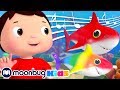 Rainbow Color BABY SHARK Song Little Baby Bum Nursery Rhymes Baby Songs ABCs 123s Moonbug