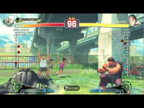 SSF4 AE: yutio monkey(Rufus) vs jyobin(Ryu) - HD 720p
