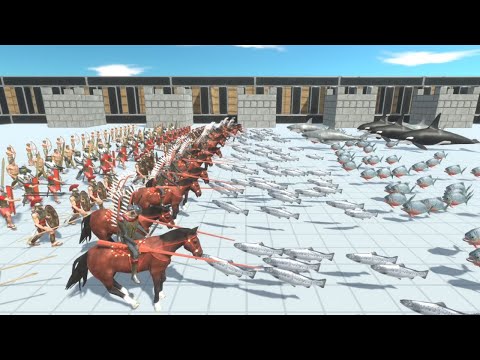 AQUATICS Army vs Army from ALL FACTIONS Animal Revolt Battle Simulator