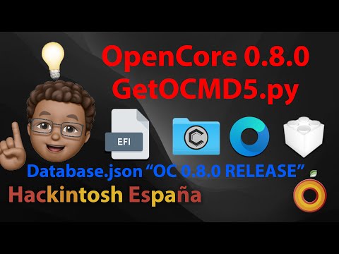 Hackintosh España. OpenCore GetOCMD5.py Database.json OC 0.8.0