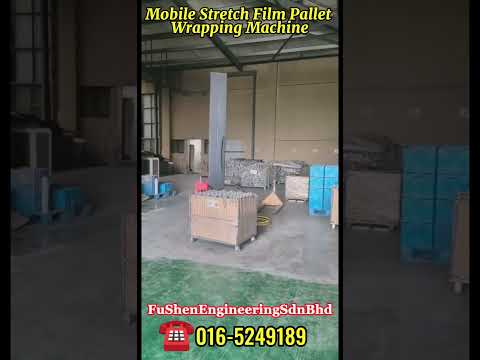 FUSHEN Mobile Stretch Film Pallet Wrapping Machine in Ipoh,Pera,Malaysia.