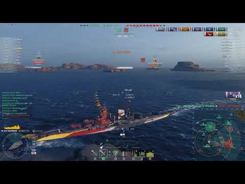 Prinz Rupprecht German Battleship | 254k Dmg, HC, Conf, 4 Kills | World of Warships Replay
