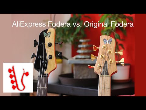 Original Fodera Richard Bona Bass vs. AliExpress Fake Fodera Yin Yang Bass