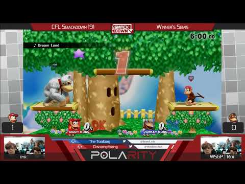 CFL Smackdown 191 Smash 4 - Dyr (Diddy Kong) vs WSGP | Riot (DK) - Winners Semis