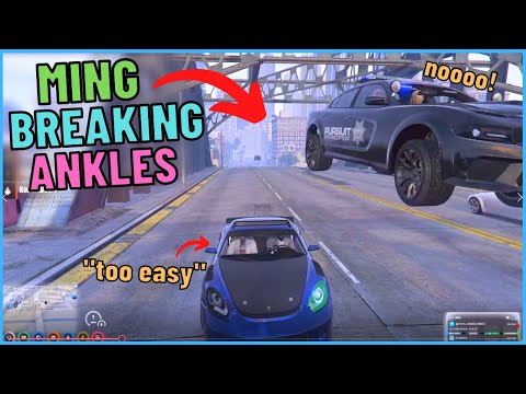 Ming BREAKING ANKLES and ESCAPING COPS (Ming driving compilation) | GG GTA RP NoPixel