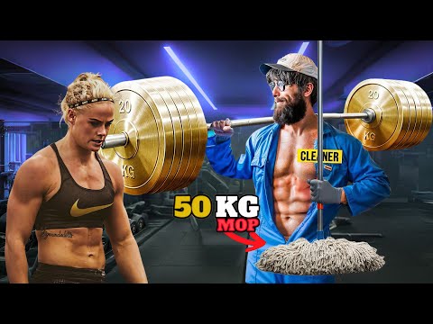 BODYBUILDERS Laughed…Until His 50KG Mop Broke the Internet! 💪🔥🧹