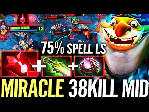 🔥 MIRACLE is BACK 38 KILL Techies MID — Bloodstone 75% Spell Lifesteal 12min GODLIKE META Dota 2 Pro