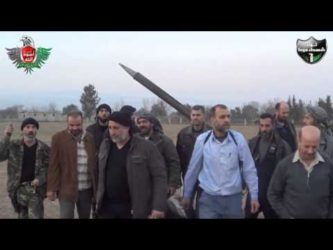 استهداف القصر الجمهوري ومطار المزة العسكري بصواريخ غراد من قبل لواء شهداء دوما وكتيبة أسود الله ضمن معركة "ربيع المجاهدين"