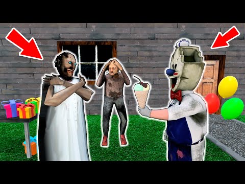 Granny Birthday Party vs Ice Scream vs Grandpa - funny horror animation parody (p.83)