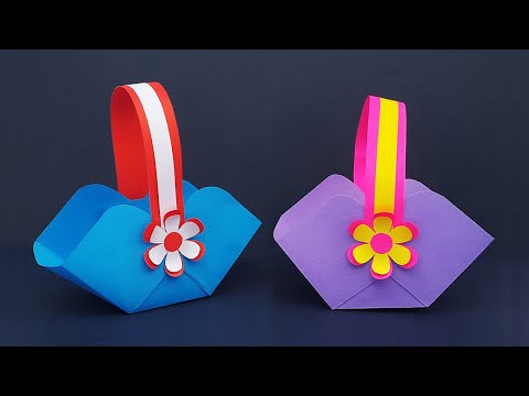 DIY Paper Basket | How to Make Paper Flower Basket Easy Way | Paper Craft