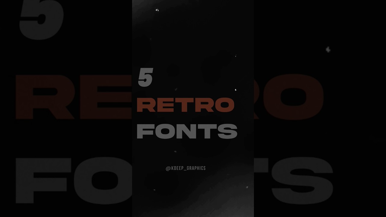 5 Retro Fonts To Step Up Your Next Project || #graphicdesign #graphicdesigner #shorts