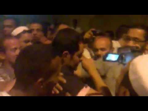 ياسين زايد عند خروجه من سجن ورقلة