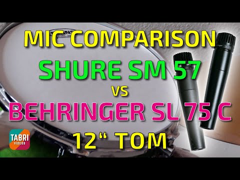 TOM MIC COMPARISON - Shure SM 57 vs Behringer SL 75 C on 12" Tom