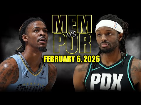 Memphis Grizzlies vs Portland Trail Blazers Full Game Highlights – February 6, 2026 | NBA Season