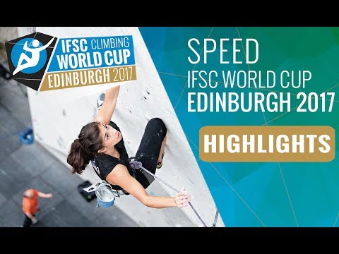 IFSC Climbing World Cup Edinburgh 2017 - Speed Finals Highlights