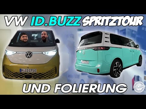 VW ID.BUZZ von JP Performance Spritztour | Mustang GT RTR design | Enjoy Fahrzeugfolierung
