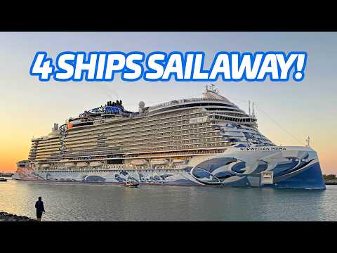 Epic 4 Ship Sail Away – Port Canaveral Cruise Action!