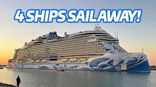 Epic 4 Ship Sail Away – Port Canaveral Cruise Action!