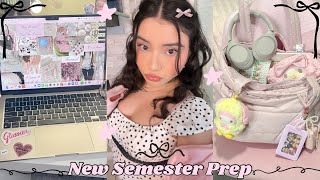 new semester prep 🪷 what's in my uni bag, how I stay organized, personalizing, & advice