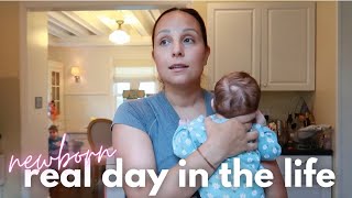 REAL DAY IN THE LIFE OF WITH A NEWBORN | mom of 3