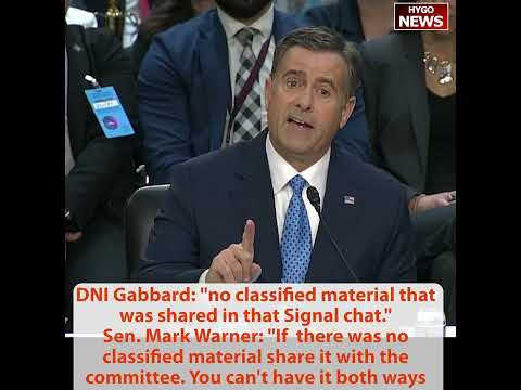 Sen Warner: You were not ‘TG’ on group chat? Why aren’t you gonna get into specifics? Gabbard: No