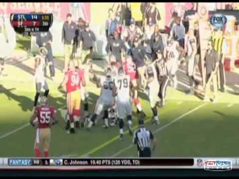 Steven Jackson beast mode vs. Patrick Willis 49ers 11/11/12