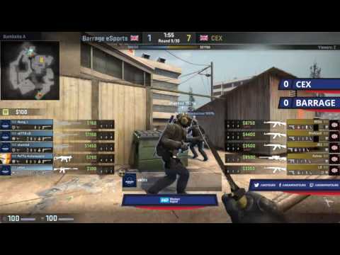 [UKCSGO] 13.03.2017 - CeX vs Barrage @ UK Gaming Tours S1 Map 1