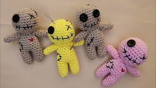 Crochet Voodoo Doll Keychain | Crochet Voodoo Doll Pincushion Tutorial