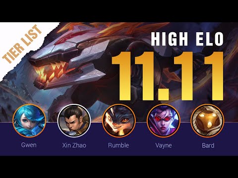Season 11 HIGH ELO LoL Tier List Patch 11.11 by Mobalytics - League of Legends
