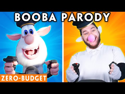 Booba Aircraft - BOOBA WITH ZERO BUDGET! (BOOBA FUNNY ANIMATED PARODY) | Hilarious Cartoon