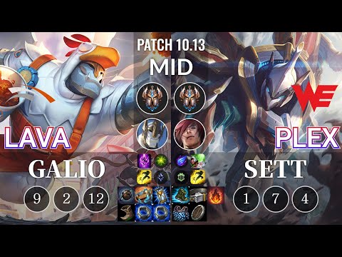 HLE Lava Galio vs WE Plex Sett Mid - KR Patch 10.13