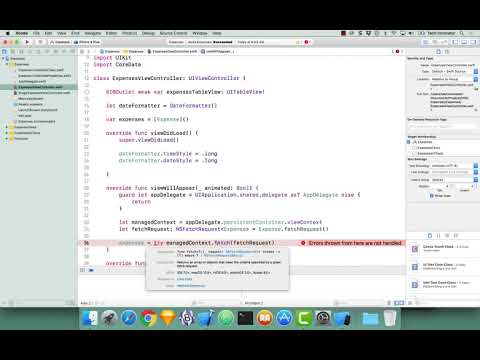 05 Core Data  - Fetch Expenses - Expenses App - Single Entity