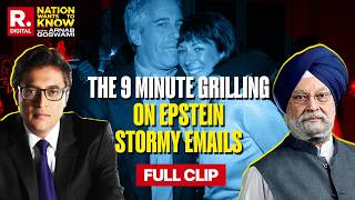 Arnab Grills Hardeep Singh Puri On His Name in Epstein's Stormy Email I Nation Wants To Know