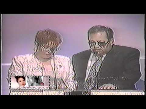 1996 Tejano Music Awards - Marcella & Abraham Quintanilla Accepting Selena's Award.