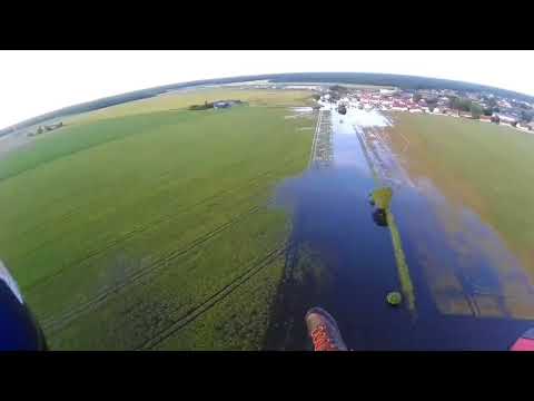 Inondations printemps 2016 à Cercottes et Gidy - Vol paramoteur