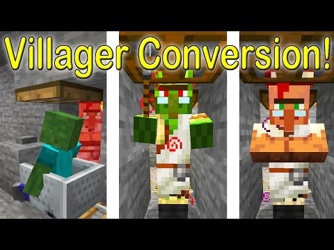 Zombie Villager Conversion - SUPER EASY - Minecraft Tutorial