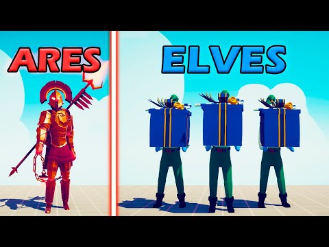ARES TEAM vs PRESENT ELF TEAM - Totally Accurate Battle Simulator | TABS