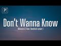 Maroon 5 - I don't wanna know (Lyrics) ft. Kendrick Lamar