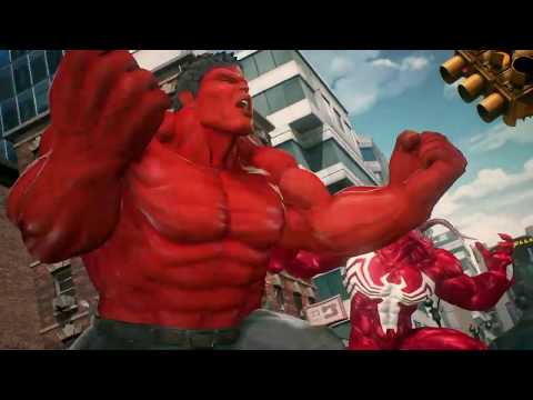 Red Hulk and Carnage vs Anti-Venom and White Panther