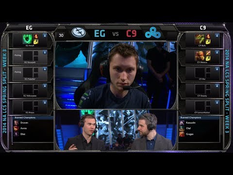 Evil Geniuses vs Cloud 9 | 2014 NA LCS Spring split S4 W3D1 G4 | EG vs C9 full game HD