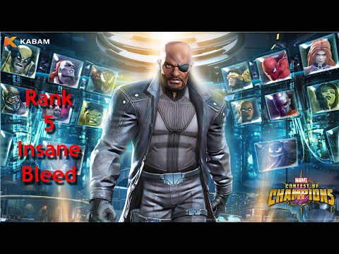 5 Star NICK FURY! Insane Bleed Damage! Mastery Setup - Marvel Contest of Champions